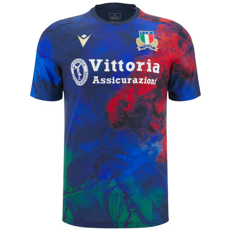 Macron Italy Rugby 2025/26 Mens Short Sleeved Training Jersey