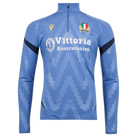 Macron Italy Rugby 2025/26 Mens Half-Zip Training Top