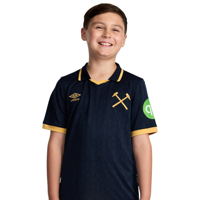 West Ham United FC - Maillot extérieur 22/23 - Enfant (11-12 ans) (Noir/Blanc West Ham United FC - Maillot extérieur 22/23 - Enfant (11-12 ans) (Noir/Blanc
