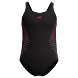 Speedo Girls Placement Muscleback Black