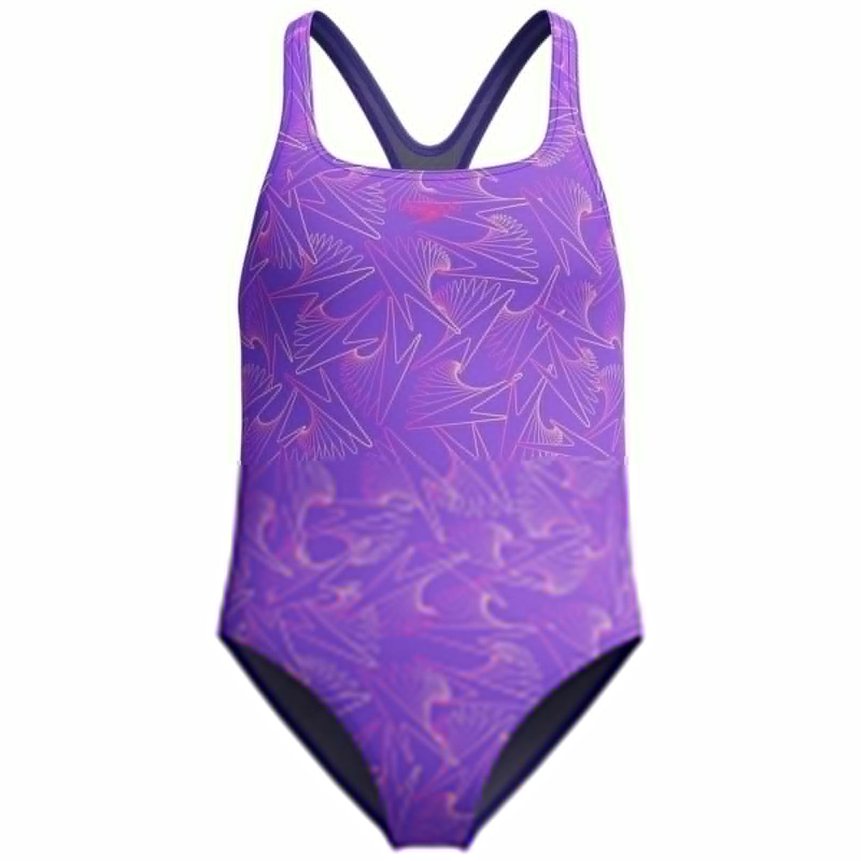 Speedo Girls Hyperboom Medalist Allover Print Swimsuit