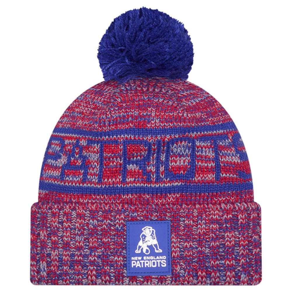 New Era NFL 25 Patriots Bobble Hat Blue