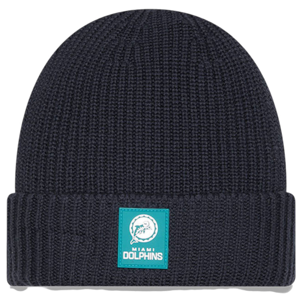 New Era NFL 25 Dolphins Beanie Hat Black