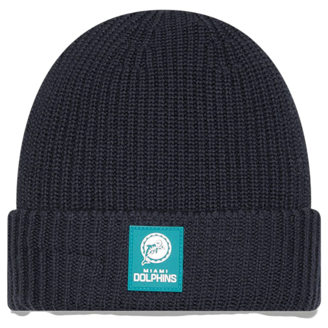 New Era NFL 25 Dolphins Beanie Hat Black