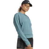 adidas D4T Womens Fleece Crew Sweatshirt Model Front Side View