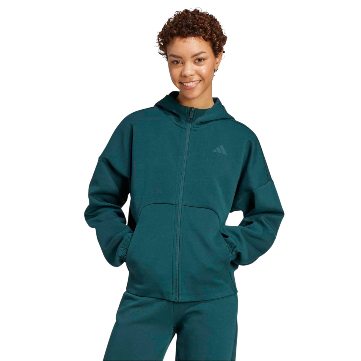 adidas Future Icons Small Logo Womens Full-Zip Hoodie