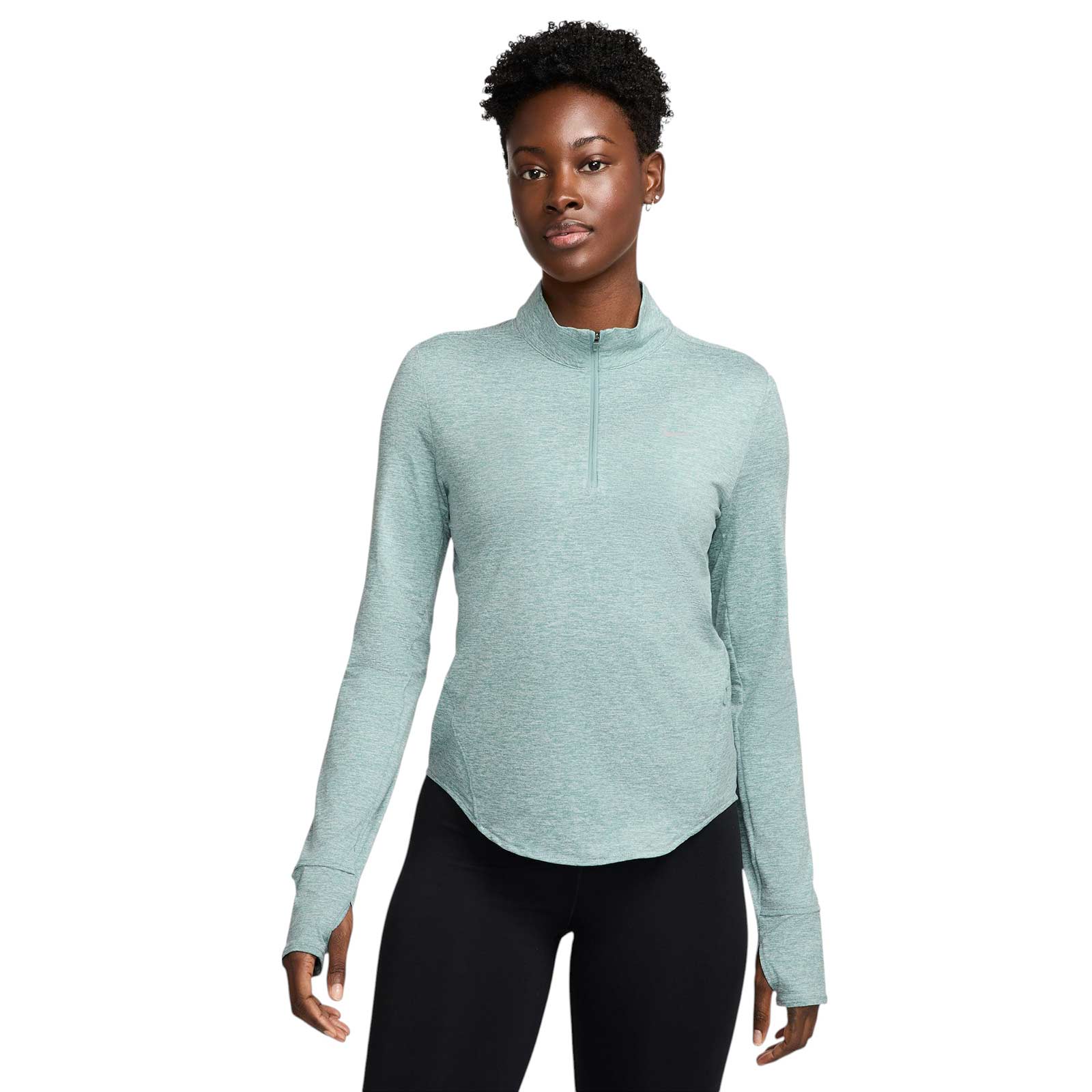 grey nike half zip top womens