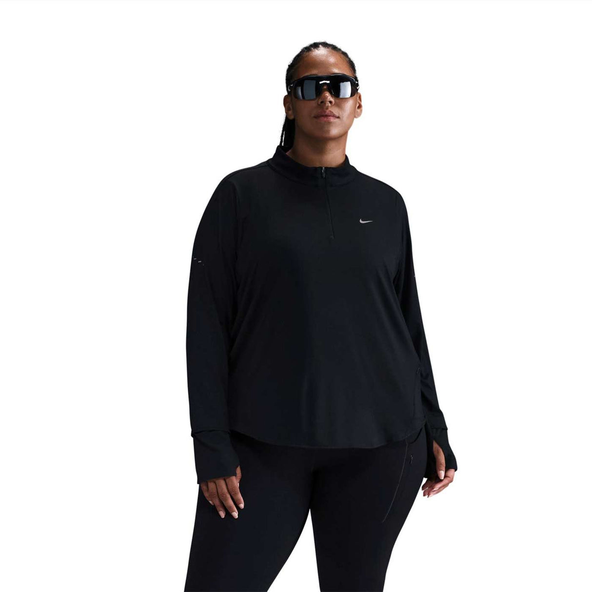 Nike Swift Womens Dri-FIT UV Half-Zip Running Top (Plus Size)