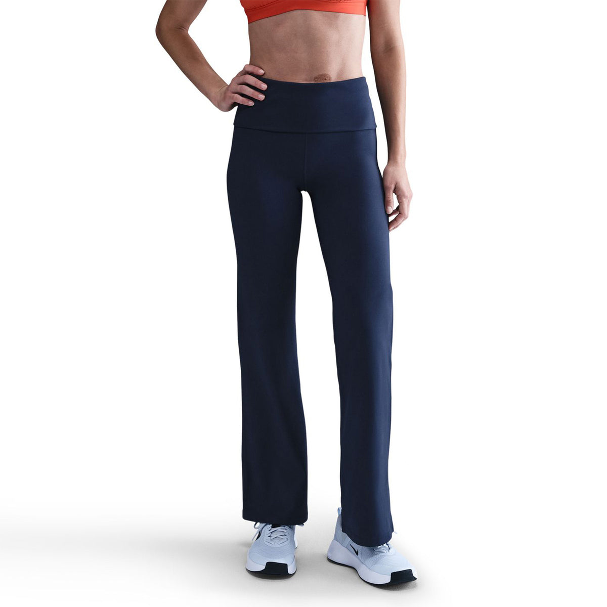 Nike One Womens Dri-FIT High-Waisted Fold-Over Pants