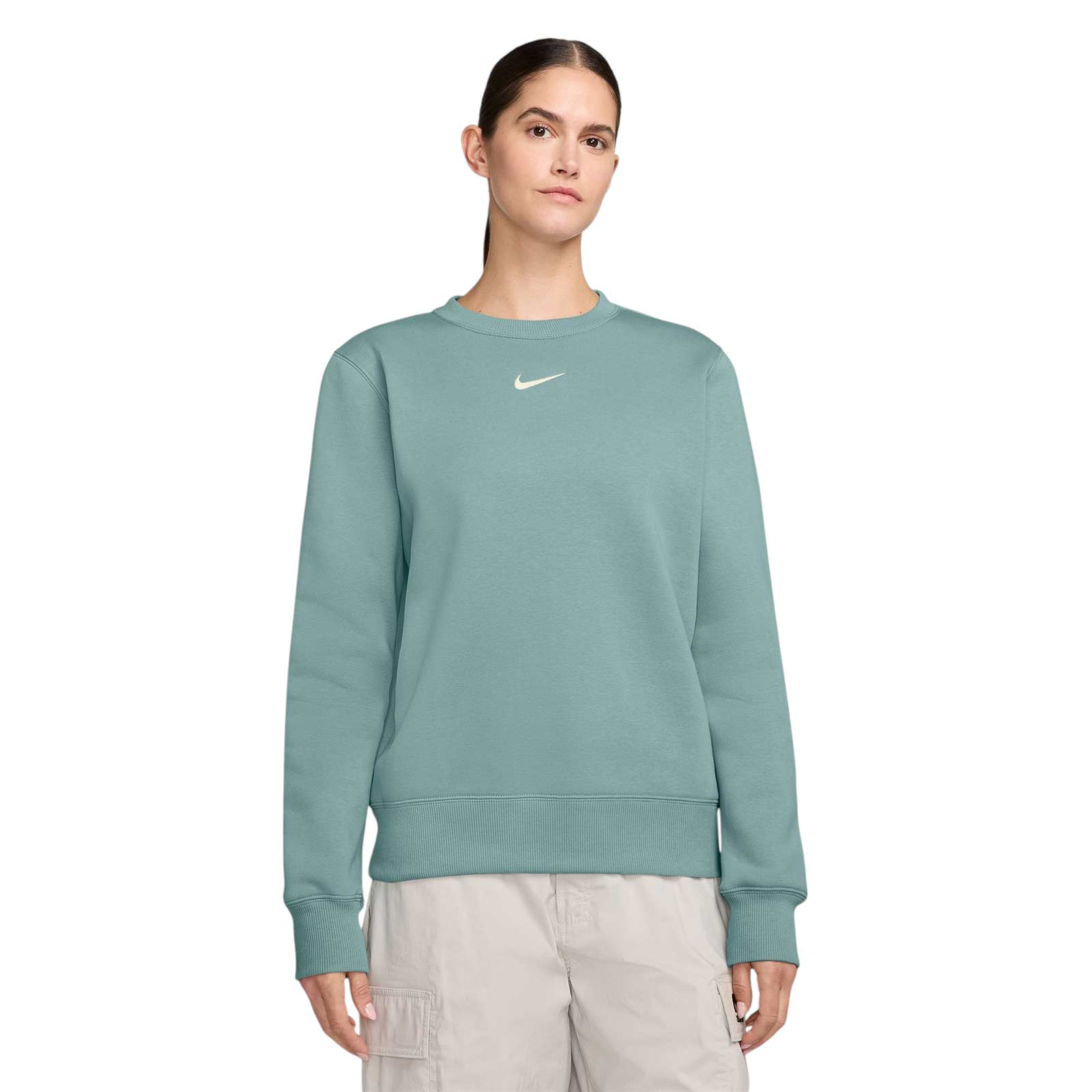 Green Nike Womens Nike Crewnecks Nike Sportswear Phoenix