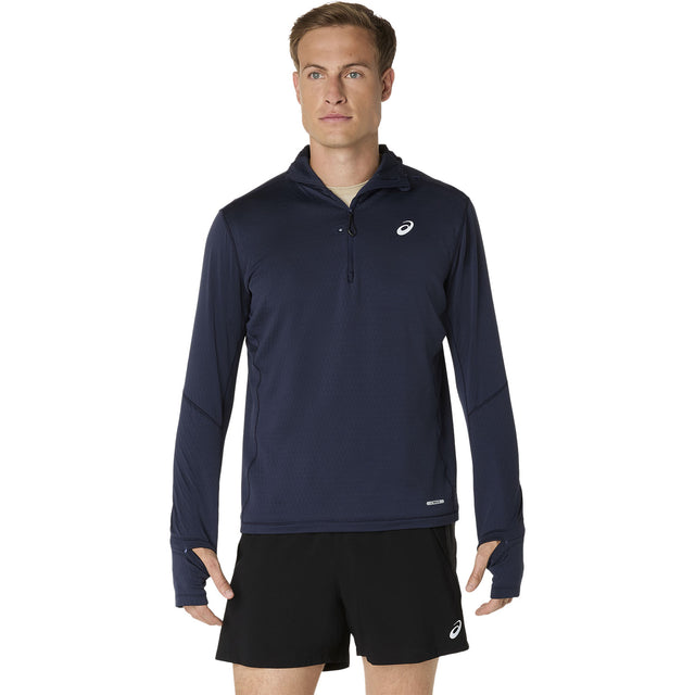 Asics Road Winter Mens LS Hoodie Navy