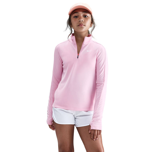 Nike Girls Dri-FIT Long-Sleeve Half-Zip Top
