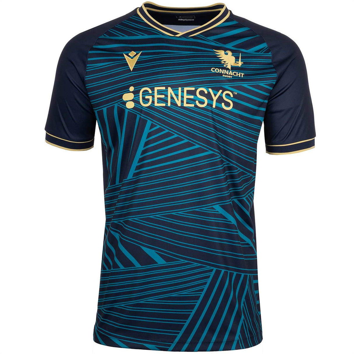 Macron Connacht Rugby 2025/26 Kids Warm Up Short Sleeved Jersey