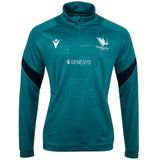 Macron Connacht Rugby 2025/26 Kids Half-Zip Training Top Front View
