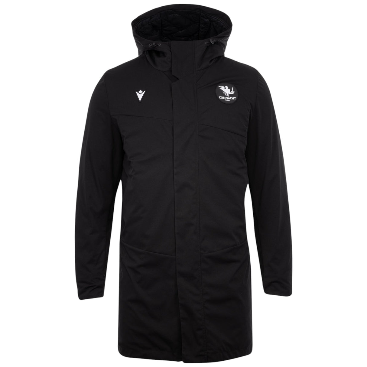 Macron Connacht Rugby 2025/26 Mens WaterProof Parka Jacket Front View