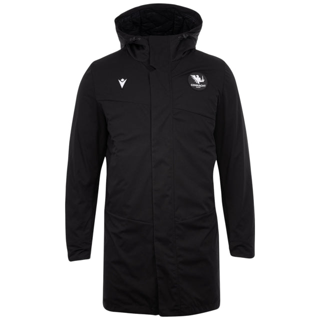 Macron Connacht Rugby 2025/26 Mens WaterProof Parka Jacket Front View