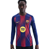 Nike FC Barcelona 2025/26 Stadium Home Mens Dri-FIT Soccer Replica Long-Sleeve Jersey