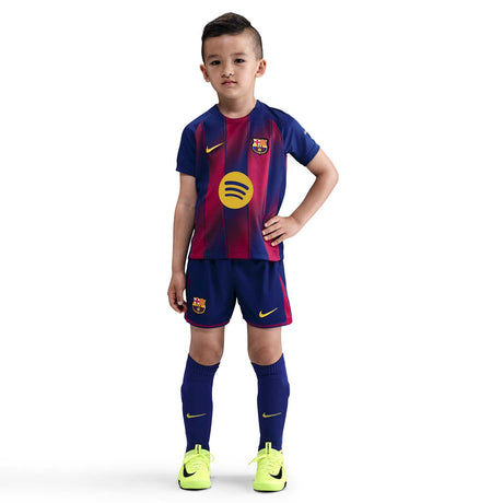 Nike FC Barcelona 2025/26 Stadium Home Kids Soccer Replica 3-Piece Kit