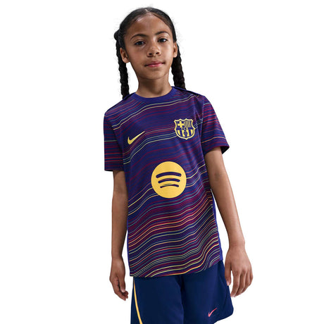Nike FC Barcelona Academy Pro Home Kids Dri-FIT Soccer Pre-Match Short-Sleeve Top
