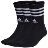 adidas 3-Stripes Cushioned Crew Length Socks - 3 Pack