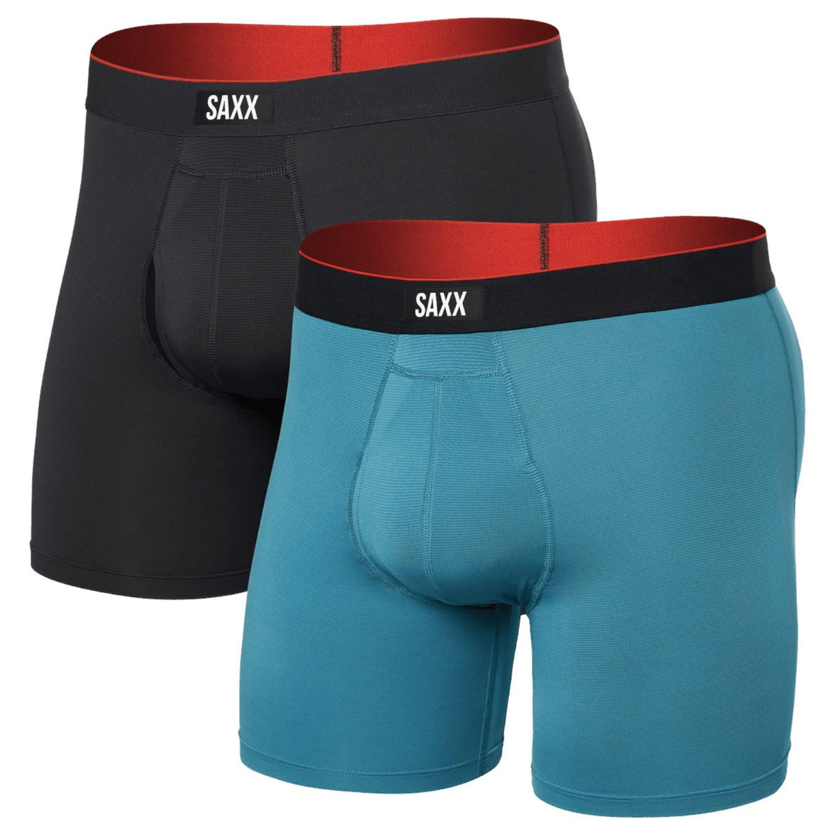 SAXX MS Mesh Boxer Brief Fly 2pk Blk/Bl