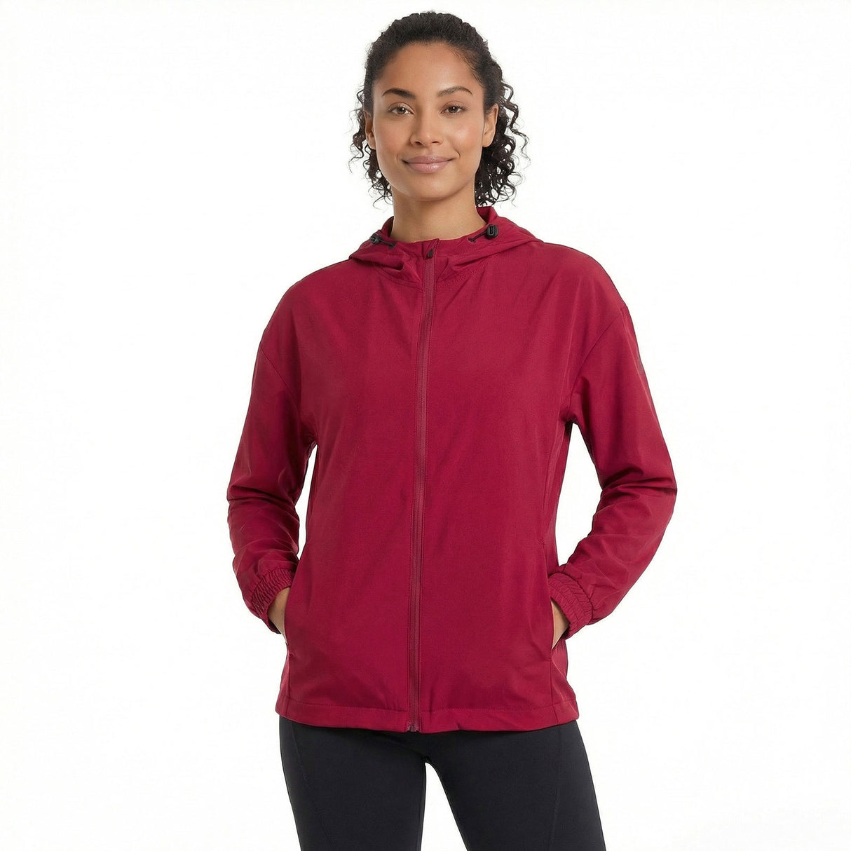 Umbro Pro Training Womens Full-Zip Windbreaker Hood Jacket
