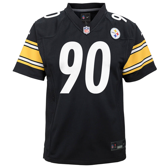 Nike Boys Game Jrsy Steelers Watt 90 Blk