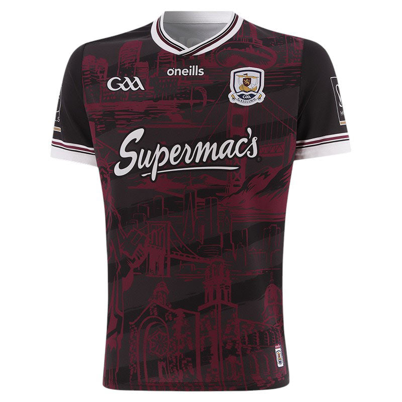 Offaly Galway Hurling Stream Galway GAA Official Home Jersey Adults 25