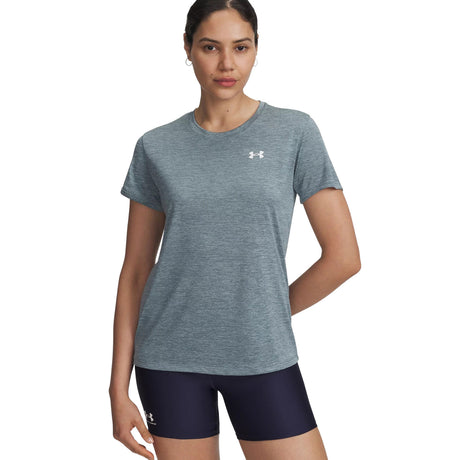UA Wms Tech SSC Tee- Twist Blue