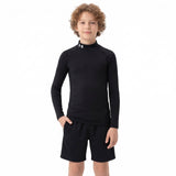UA Boys HG Armour Mock LS BLACK