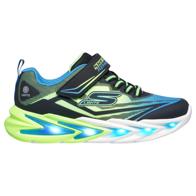 Skechers Flex-Glow Ultra Boys Lighted Gore & Strap Sneaker