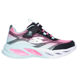 Skechers Cosmic Glow Girls Lighted Bungee & Strap Shoes