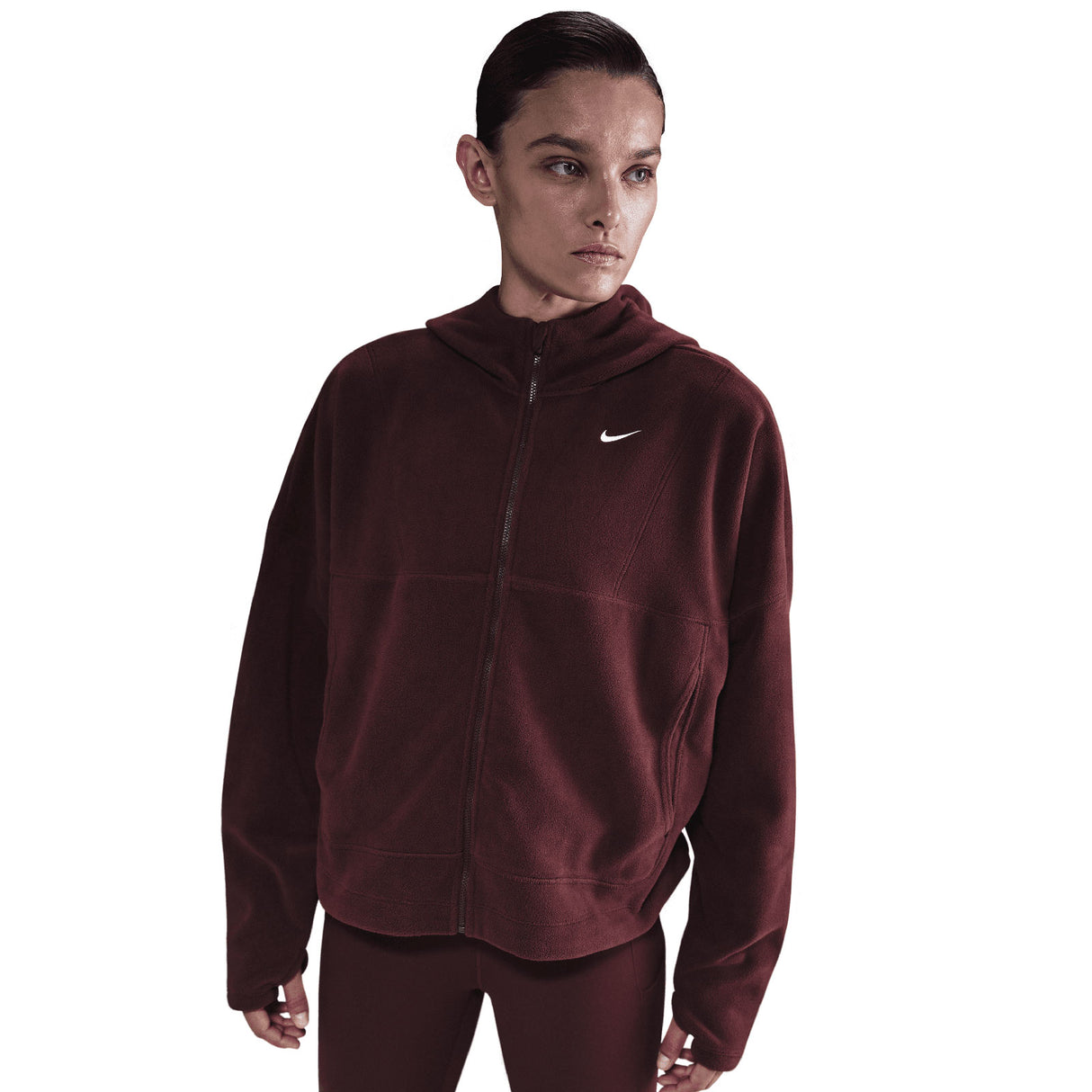 Nike Wmns ONE TF FZ TOP POLAR Maroon