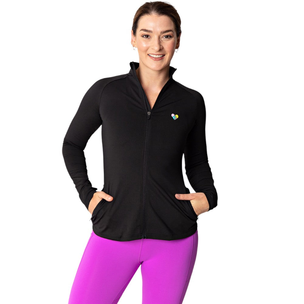 Peachylean Structured Full-Zip Womens Slim-Fit Workout Top