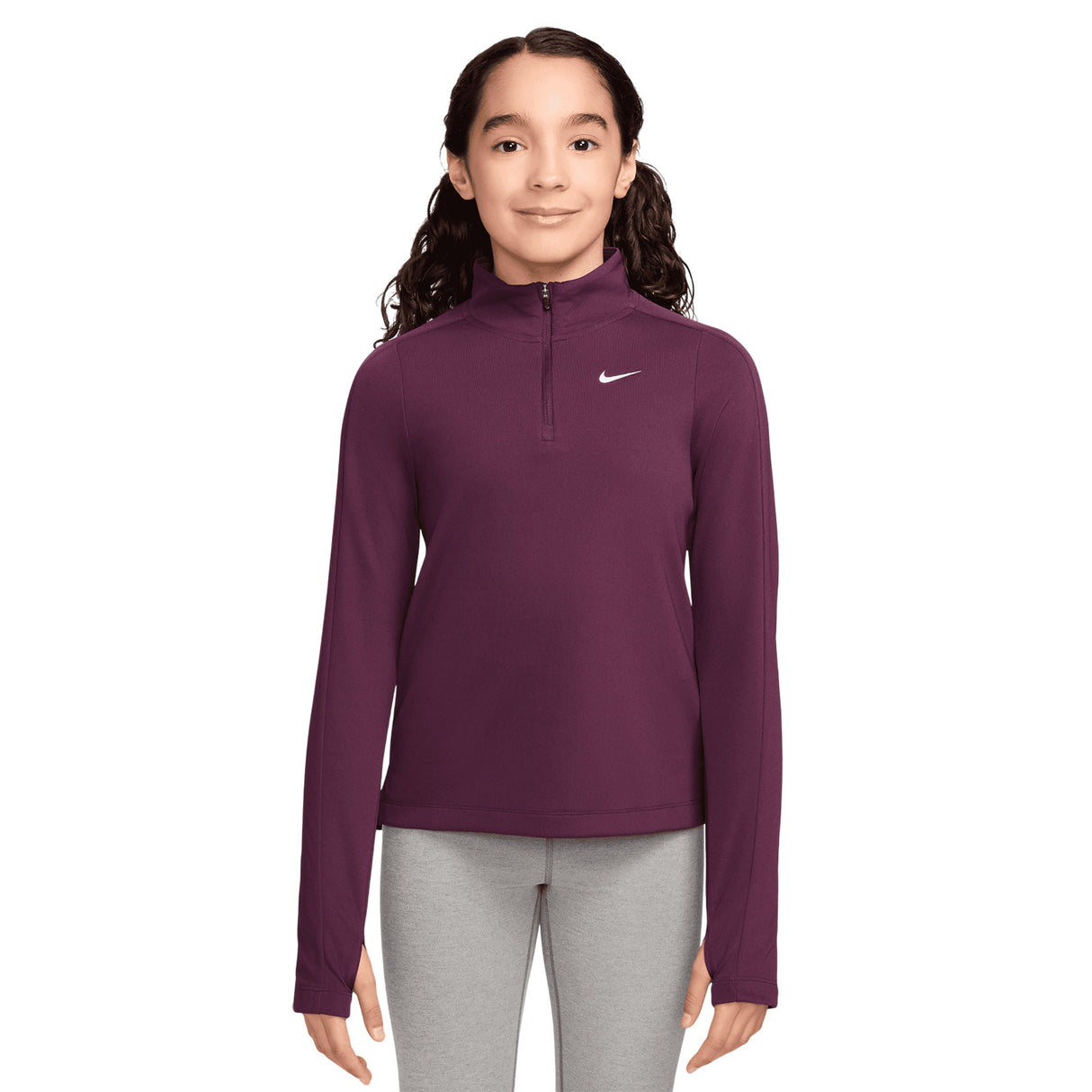 Nike Girls Dri-FIT Long-Sleeve Half-Zip Top