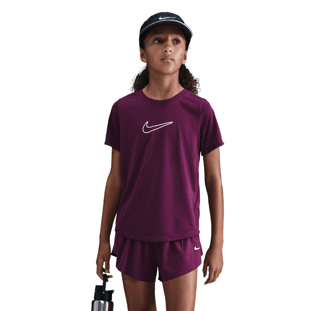 Nike One Fitted Kids (Girls) Dri-FIT Short-Sleeve Top