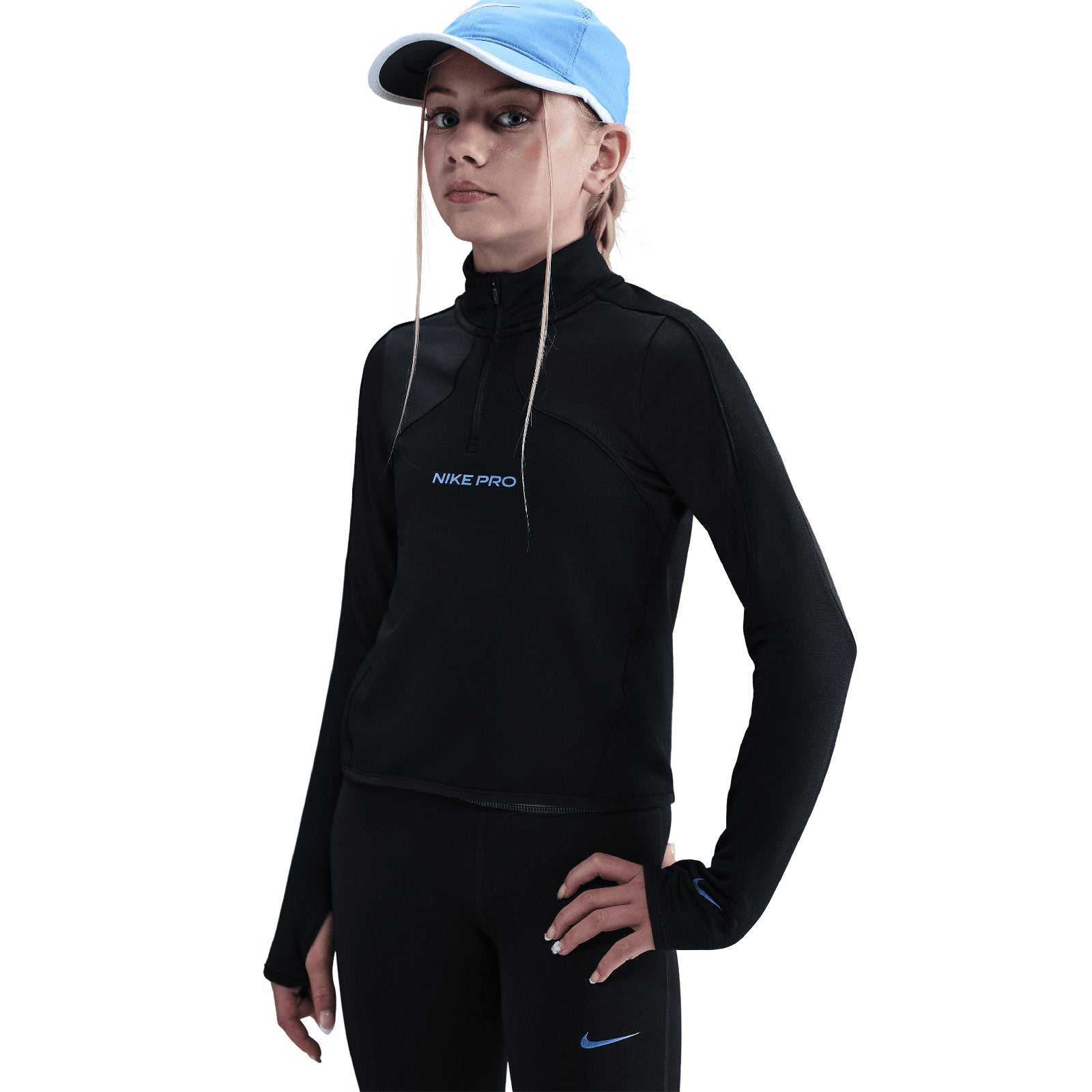 nike pro therma half zip