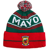 USSI Mayo GAA Football Bobble Beanie Hat Front View