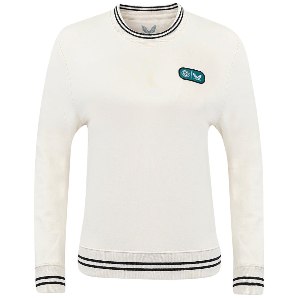 Castore FAI 24 Wmn Crop Fleece Crew Wht