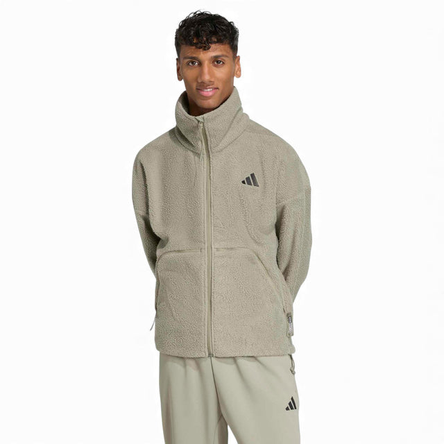 adidas City Tech High Pile Mens Full-Zip Fleece Jacket