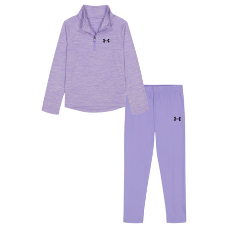 Under Armour Girls Quarter Zip Legging Set Purple