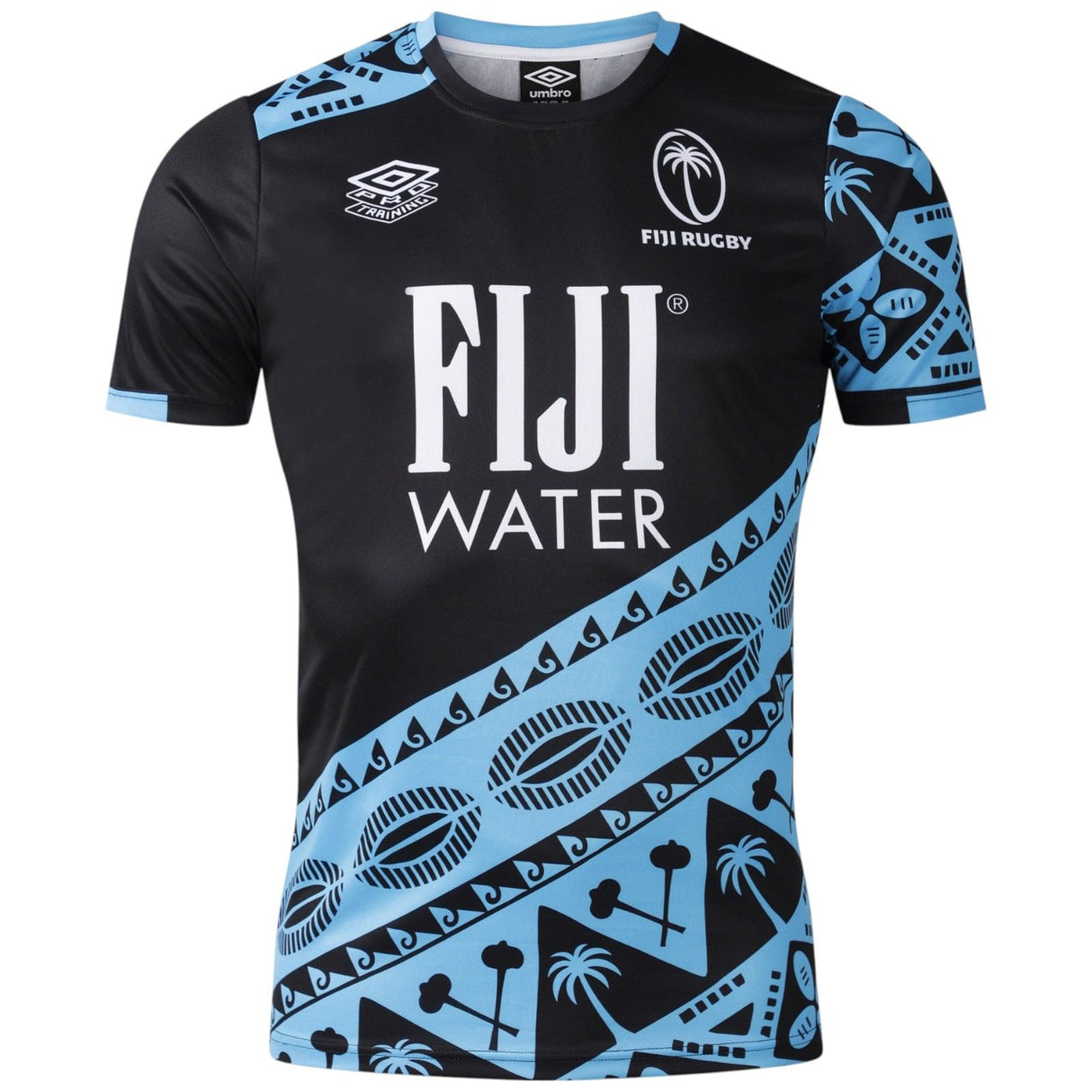 Umbro Fiji 15s Rugby 2025/26 Short Sleeved Pre-Match Top Front View