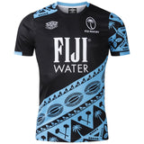 Umbro Fiji 15s Rugby 2025/26 Short Sleeved Pre-Match Top Front View