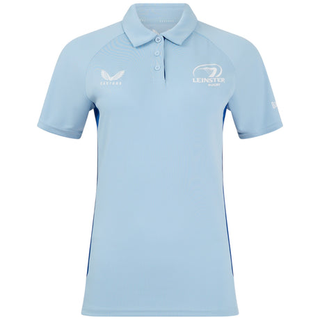 Castore Leinster Rugby Womens Players Media Polo Shirt Front View