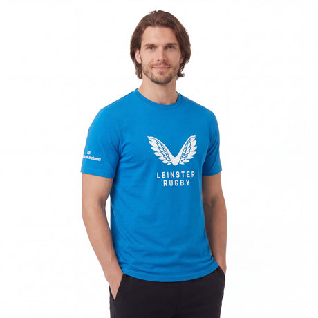 Castore Leinster Rugby Mens Player Logo Short-Sleeve T-Shirt