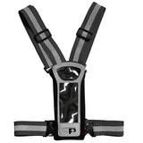UP Stile Reflective LED Running Vest With Phone Carrier - Black