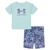 UA PRINTED BIKE SHORT SET Green