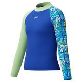 Speedo Printed Long-Sleeve Boys Rashguard