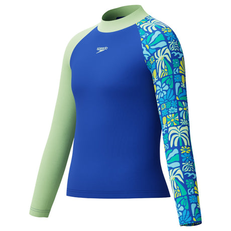 Speedo Printed Long-Sleeve Boys Rashguard