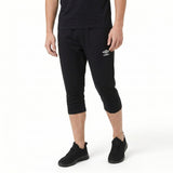 Umbro Mens 3/4 Length Logo Jogger Training Pants - Black